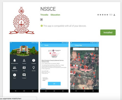 NSSCE College App Tricodia